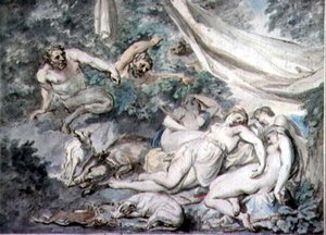 Ninfas sorprendidas por sátiros de Giovanni Battista Cipriani